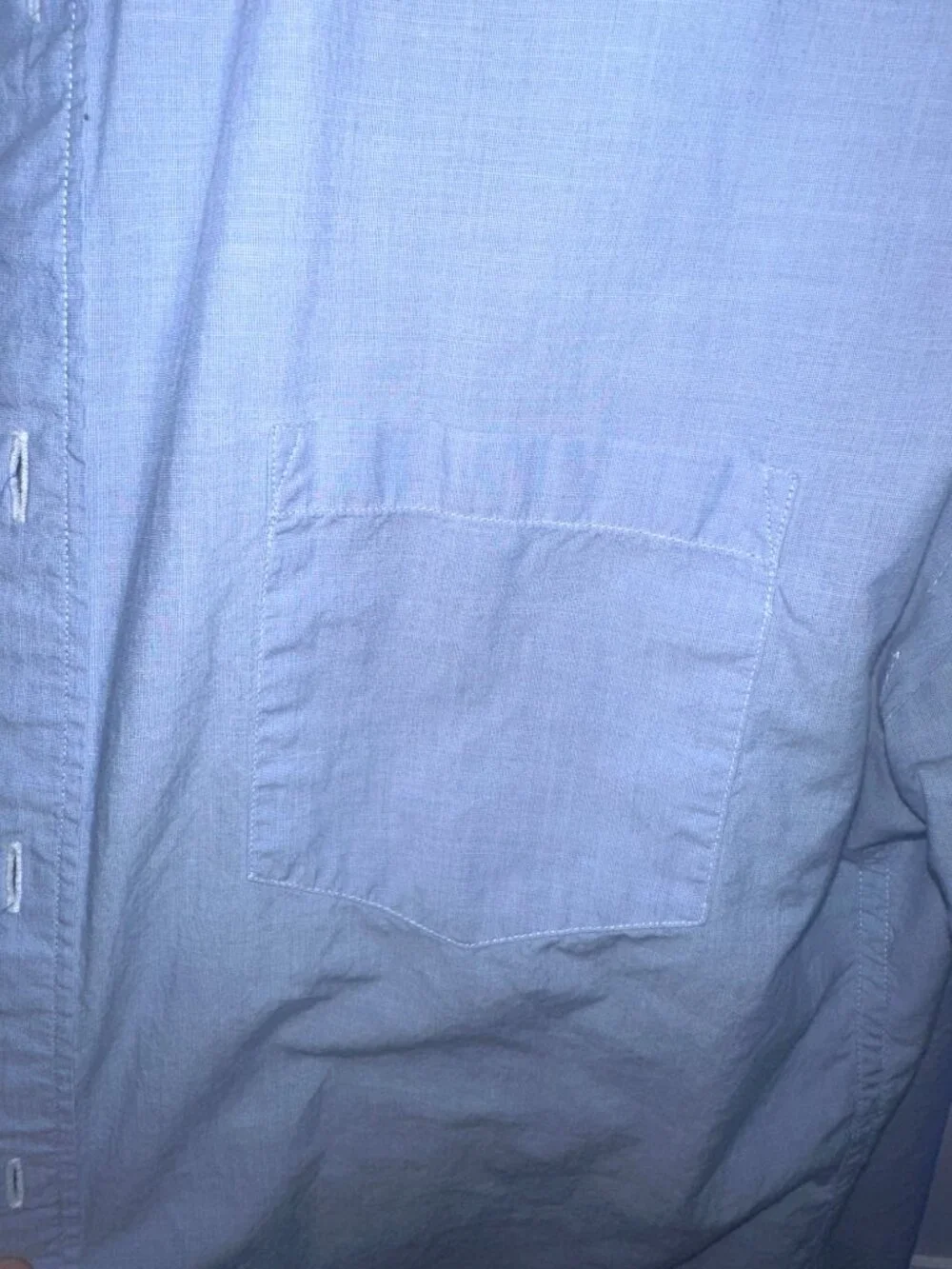 J. Crew Woven Tailored Blue Cotton Long-Sleeve Shirt Mens Medium